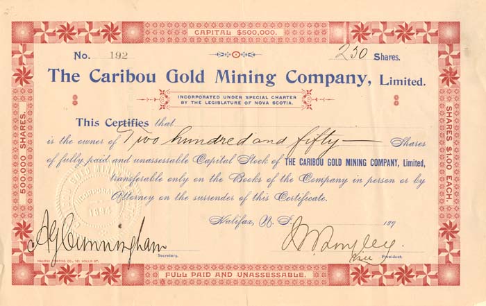 Caribou Gold Mining Co., Limited